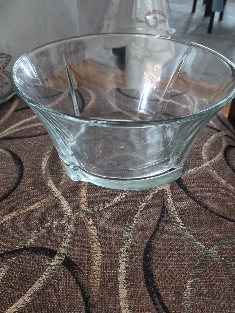 Clear Glass Serving Bowl